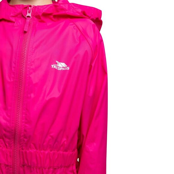 Trespass Childrens/Kids Button Waterproof Rain Suit / Gerbera - Picture 3 of 5